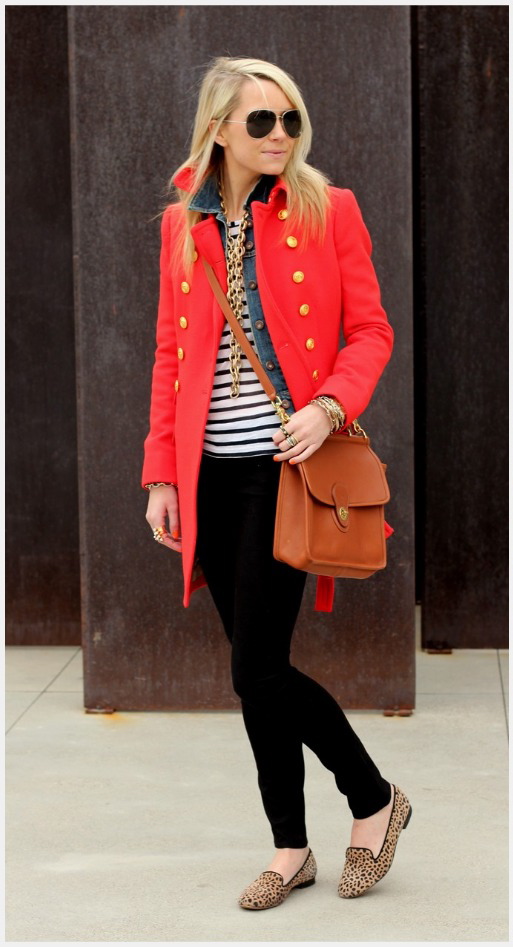 pinspiration.red coat and stripes