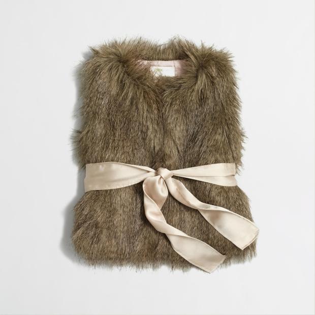 J Crew Faux Fur vest kids