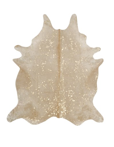 Cowhide Imports.Metallic Gold on Beige